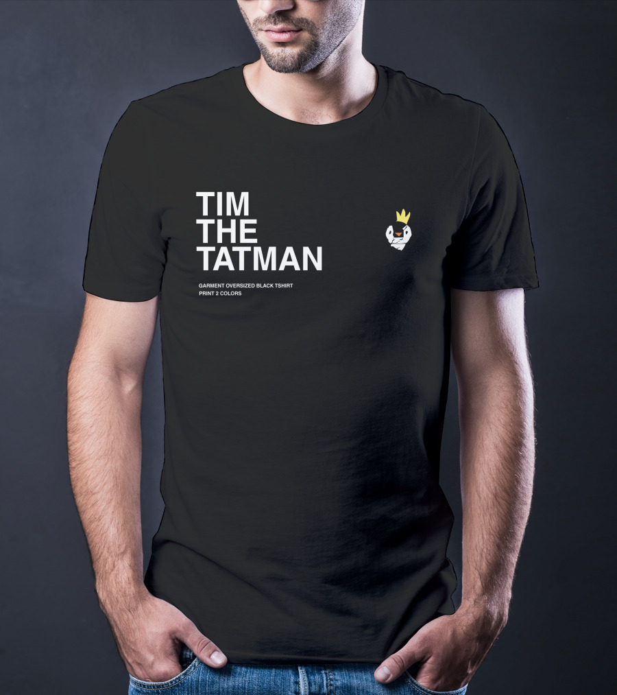 Timthetatman Garment Oversized Black Tshirt Print 2 Colors T-Shirt