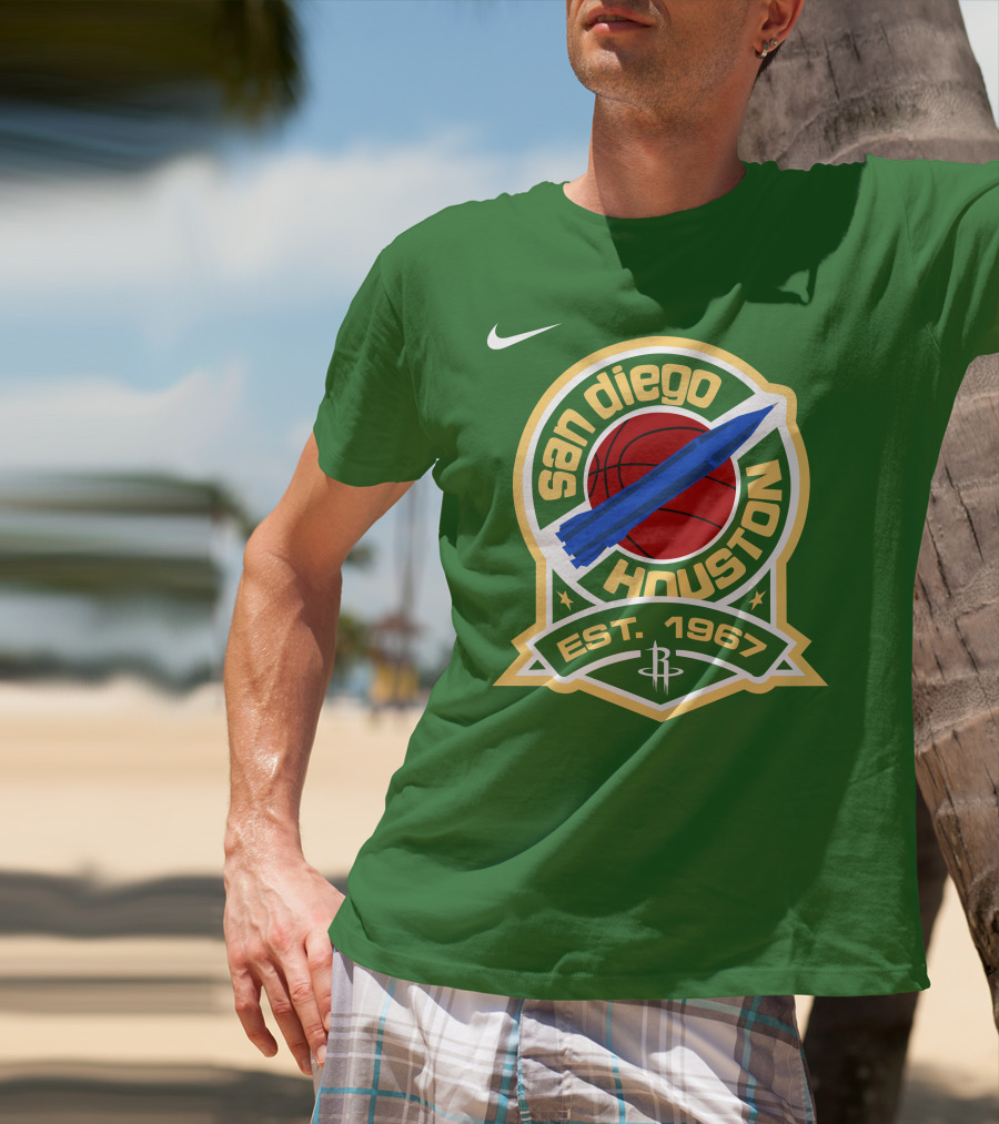 San Diego Houston Basketball Rocket Est 1967 T-Shirt