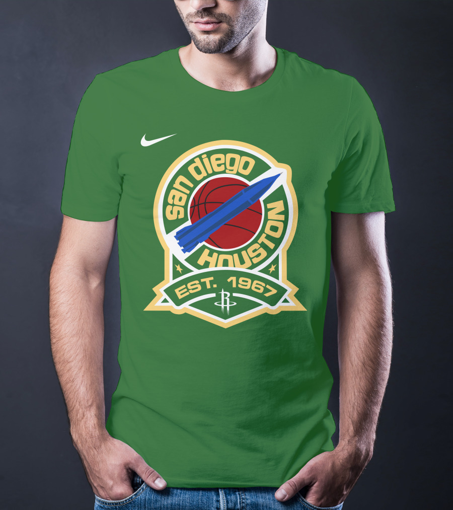 San Diego Houston Basketball Rocket Est 1967 T-Shirt