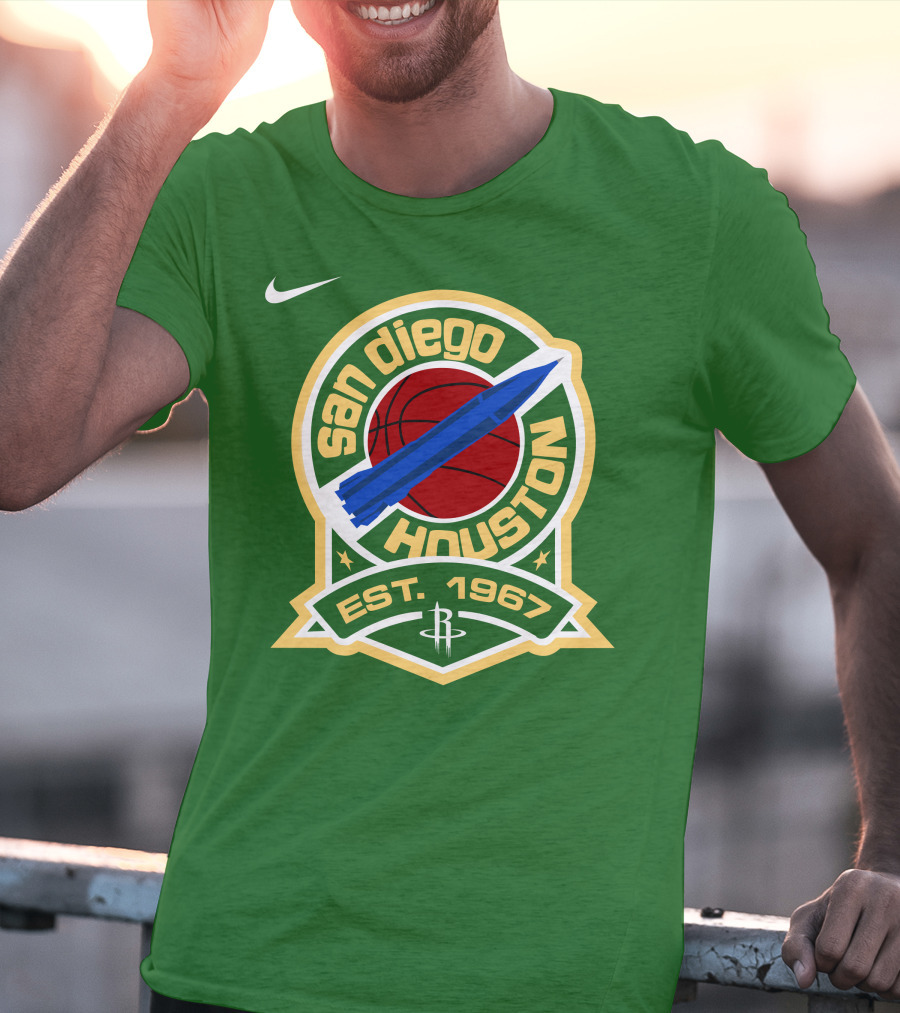 San Diego Houston Basketball Rocket Est 1967 T-Shirt