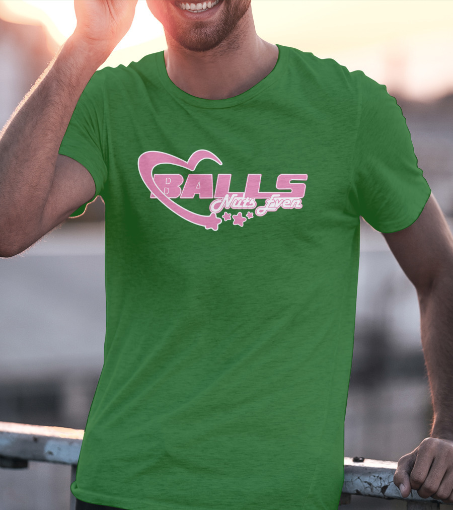 Balls Nuts Even Lucca International Pink Stars T-Shirt