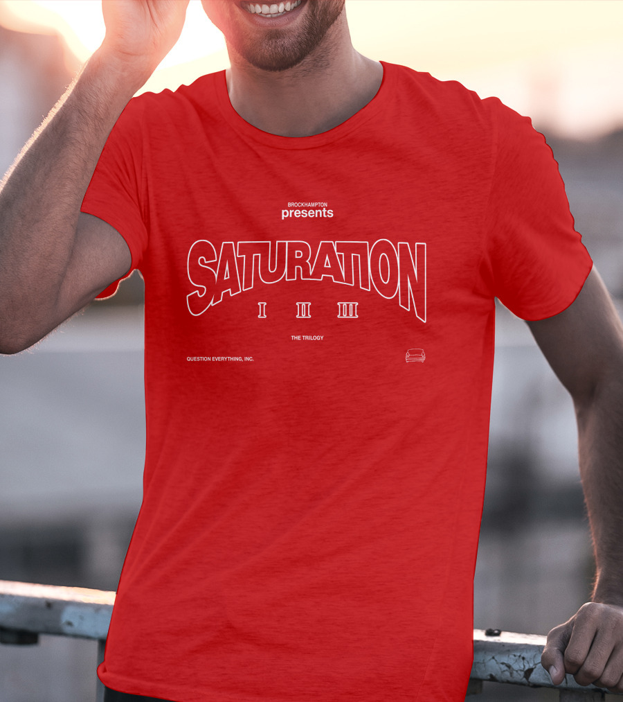 BROCKHAMPTON Presents SATURATION I II III The Trilogy Question Everything, Inc T-Shirt