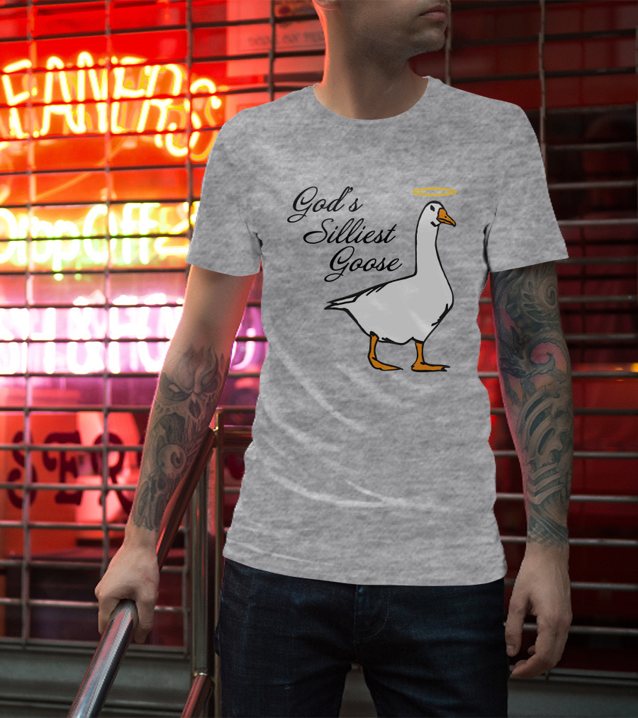 Middleclassfancy God's Silliest Goose Angelic Humor T-Shirt