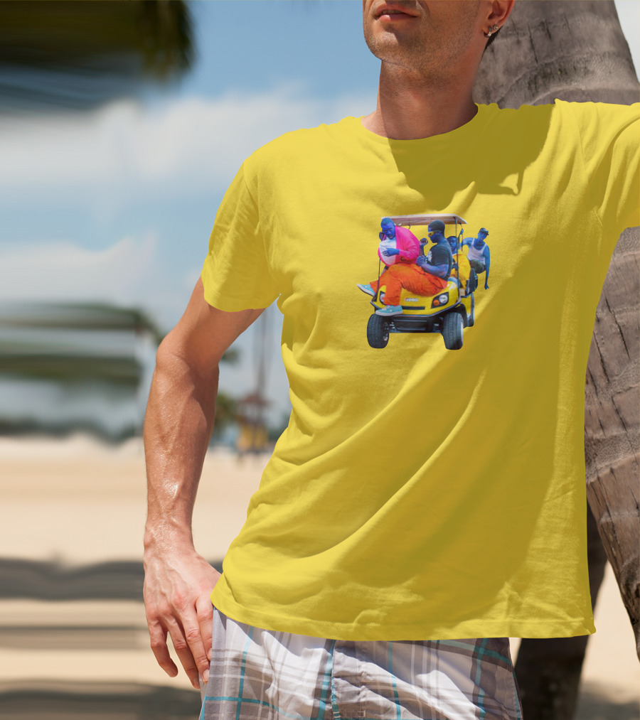 Brckhmptn Merch Brockhampton Star Blue People Yellow Golf Cart T-Shirt