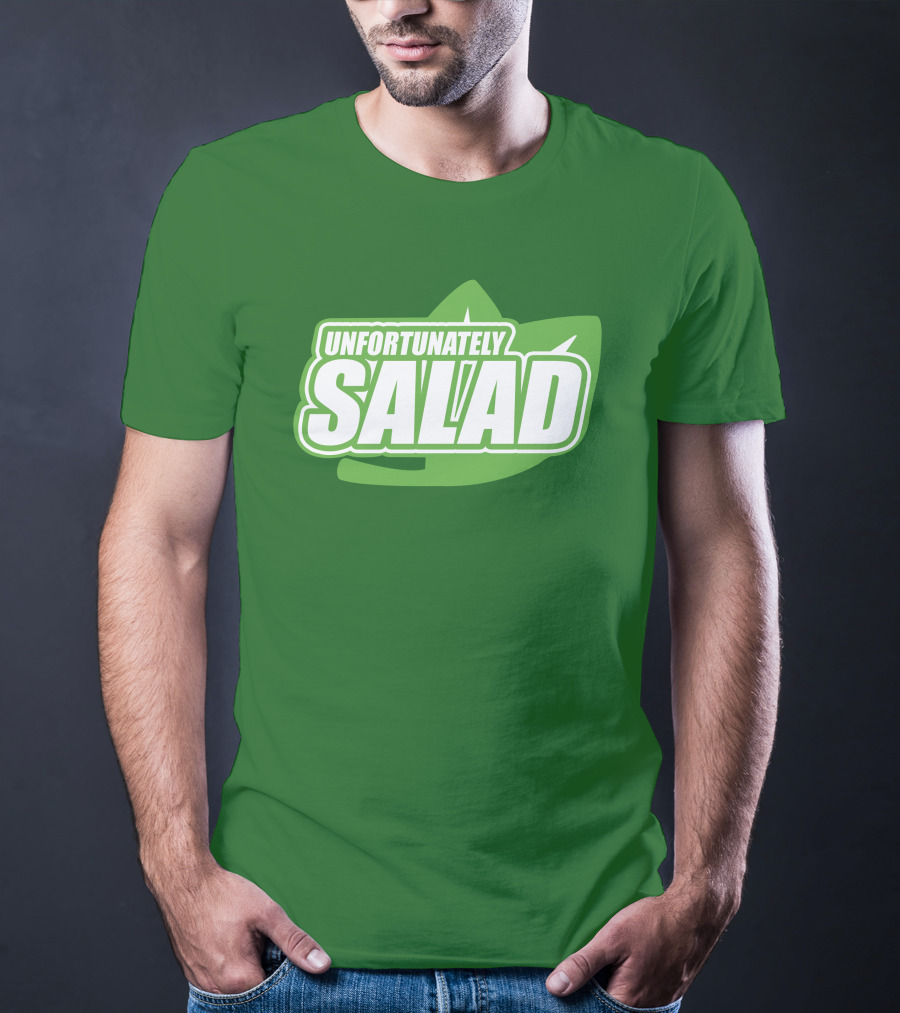 Unfortunately Salad Leaf Logo Mockup T-Shirt