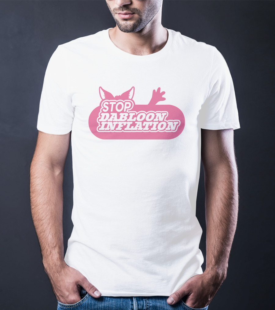 Lucca International Stop Dabloon Inflation With Cat Ears And Paw T-Shirt