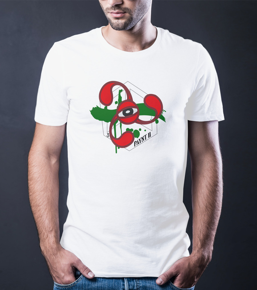 Zaynmalik Paynt Ii Eye Symbol Green Splatter T-Shirt