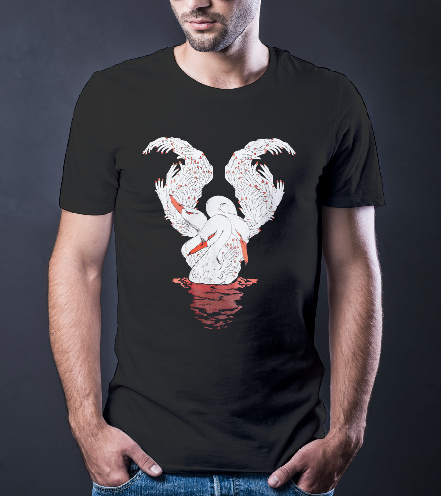 39Daph Swan Illustration White T-Shirt