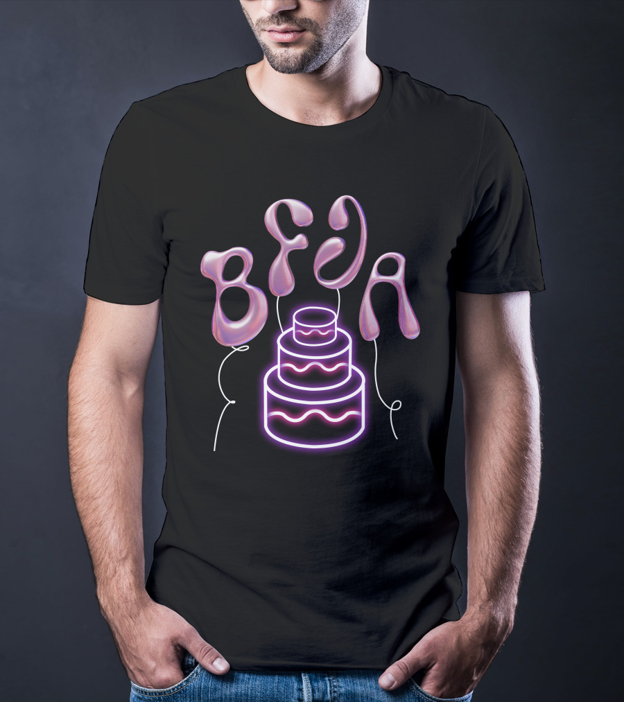 Lydia Chlamydia Bfja Birthday Party Cake Neon Balloon T-Shirt