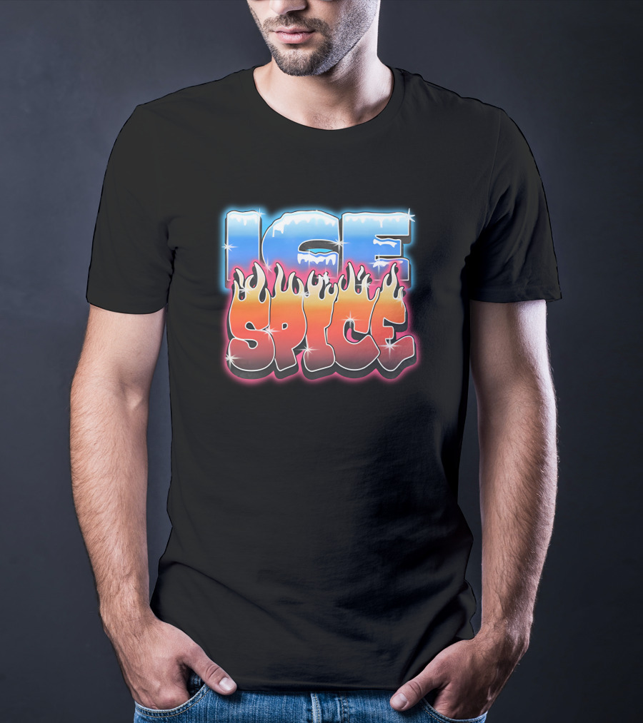 ICE SPICE Flame And Ice Contrast T-Shirt