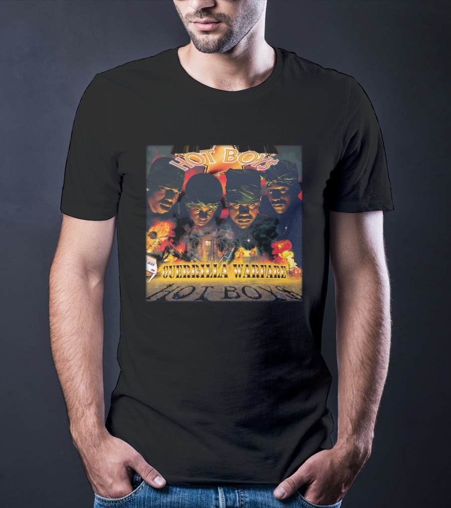 Metro Boomin Hot Boys Guerrilla Warfare Explosion And Bandana Faces T-Shirt