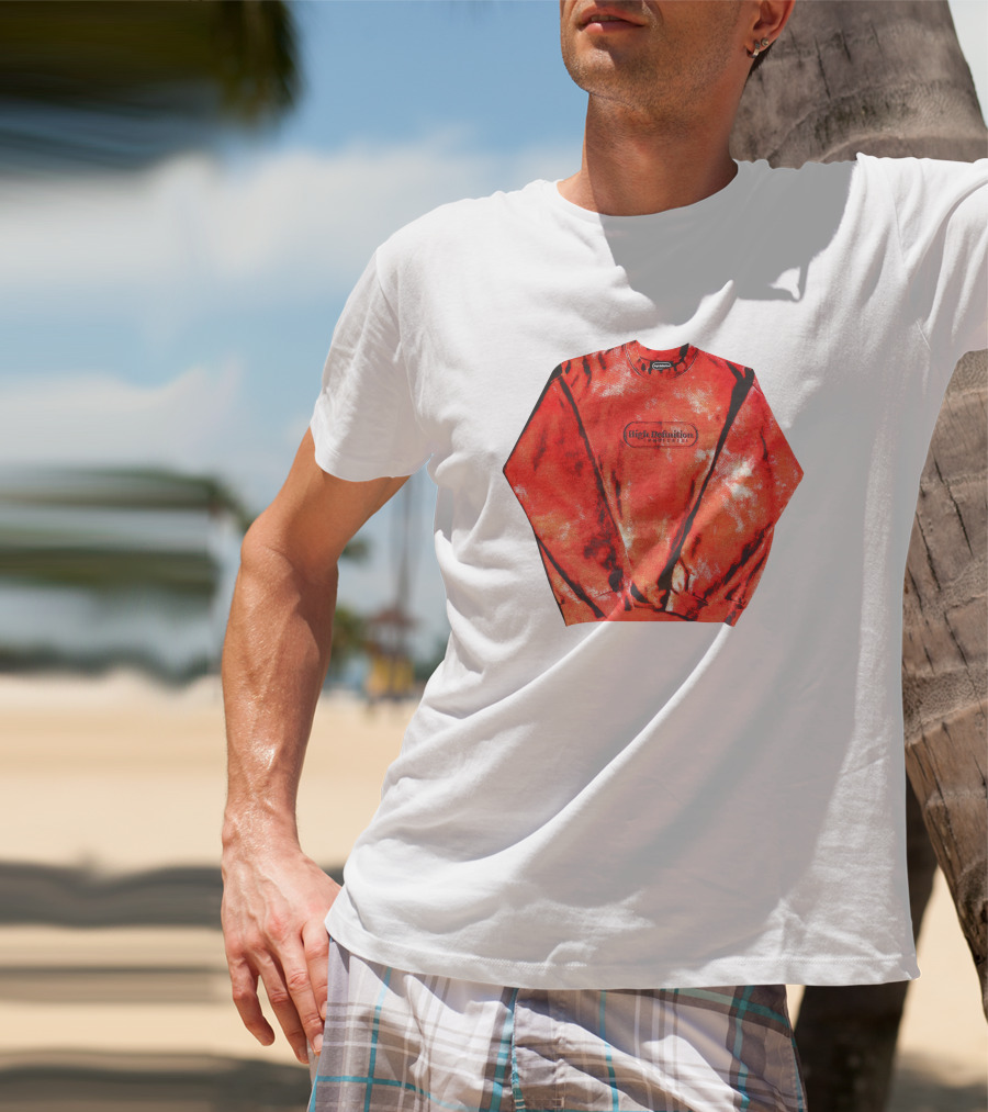 Hiidef3000 Hi Definition Red Black Tie Dye T-Shirt