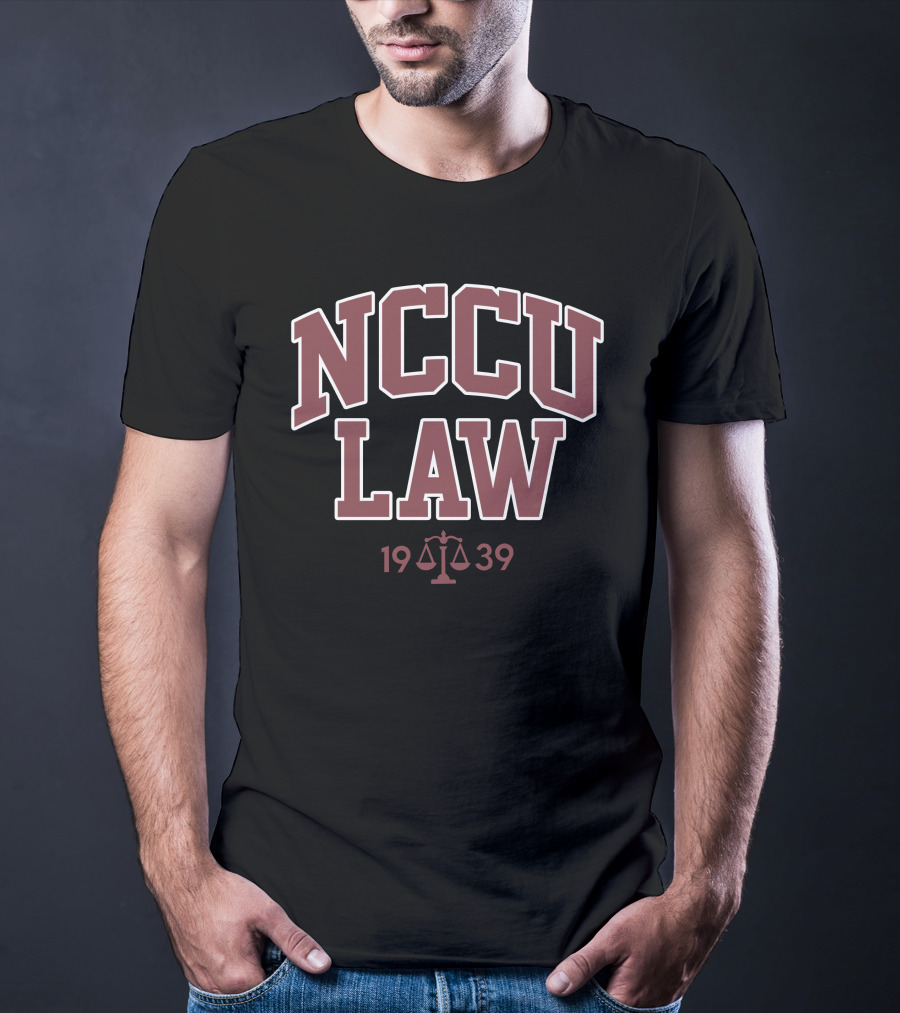 Hbcuthrowbacks NCCU Law 19 39 Scales Of Justice Retro T-Shirt