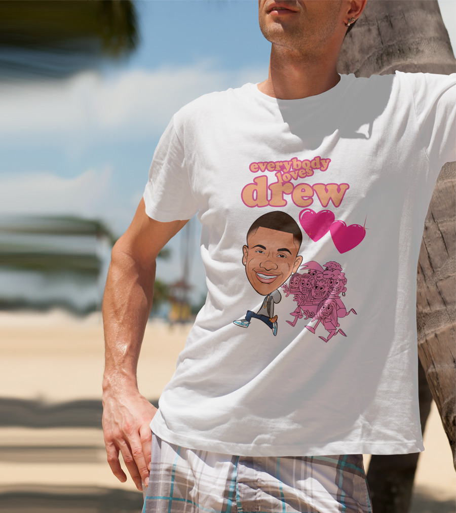 Tdashrich Tequan Richmond Everybody Loves Drew Hearts Cartoon Characters T-Shirt