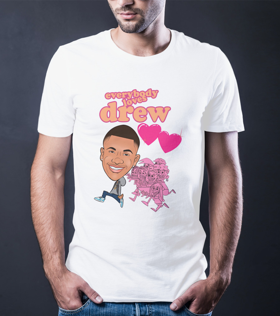 Tdashrich Tequan Richmond Everybody Loves Drew Hearts Cartoon Characters T-Shirt