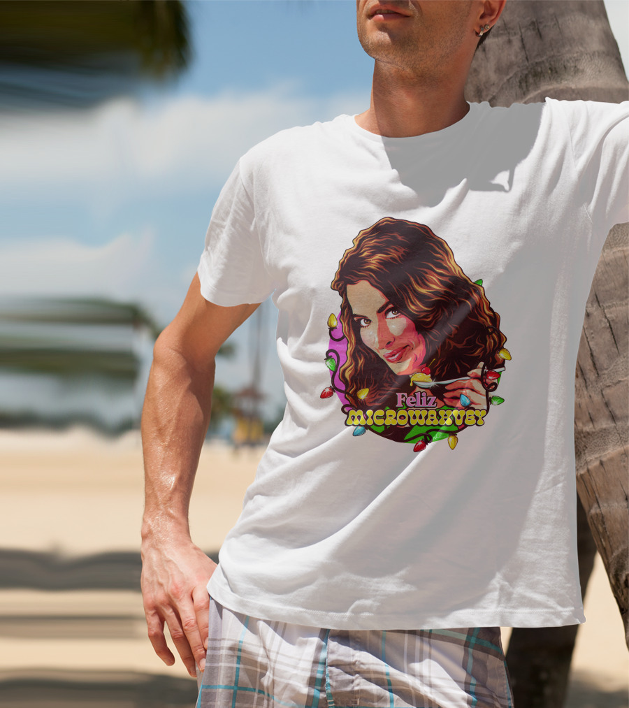 Nordacious Feliz Microwahvey Christmas Lights T-Shirt