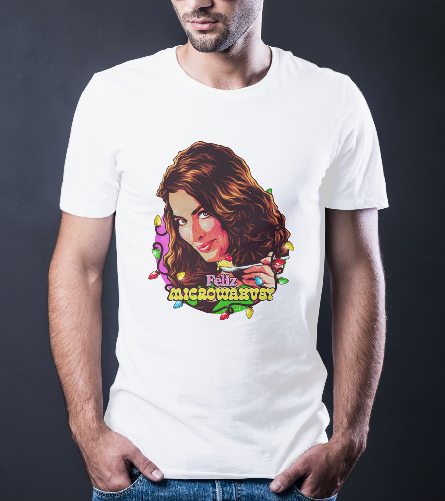 Nordacious Feliz Microwahvey Christmas Lights T-Shirt