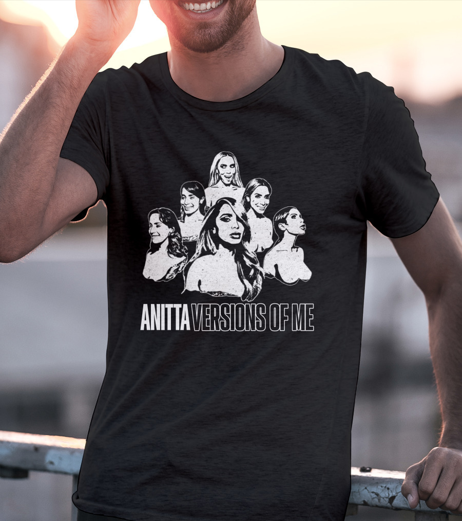 Anitta Versions Of Me Monochrome Fan Account T-Shirt