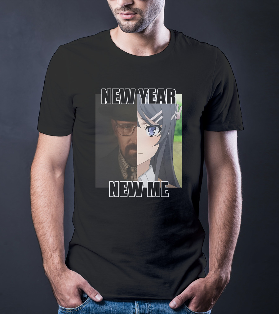 New Year New Me Walter White Anime Crossover T-Shirt