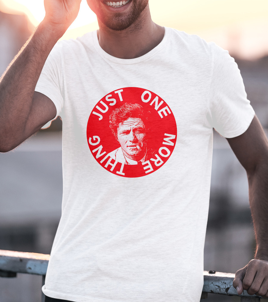 Just One More Thing Mysterious Bookshop Peter Falk T-Shirt