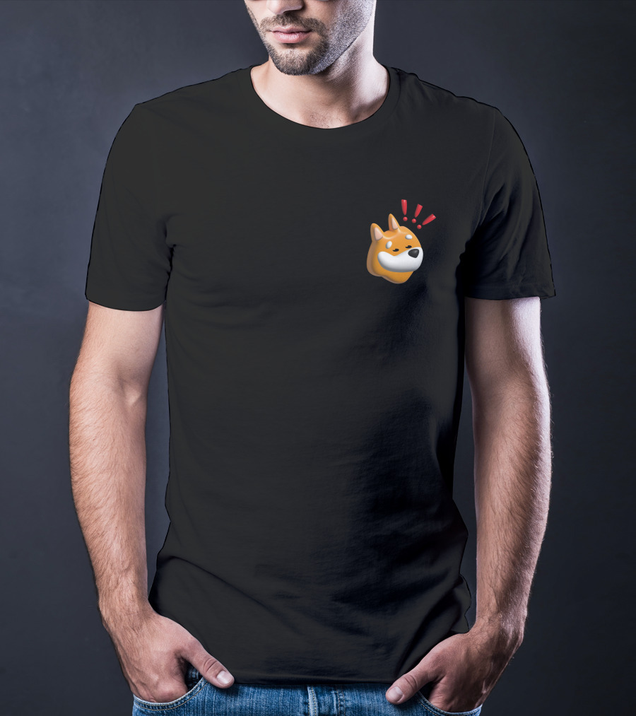 Mediagiraffes $Bonk Emoji Dog With Exclamation Marks T-Shirt