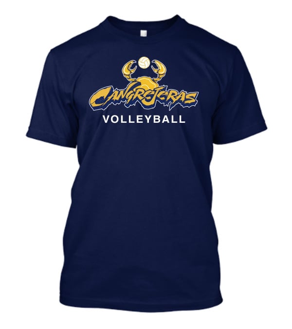 Cangrejeras Volleyball Team Logo With Crab And Volleyball T-Shirt