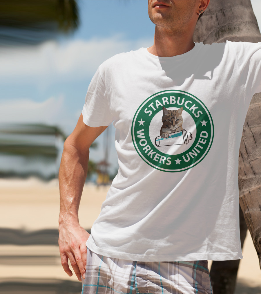STARBUCKS WORKERS UNITED Cat T-Shirt