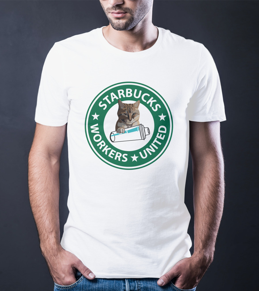 STARBUCKS WORKERS UNITED Cat T-Shirt