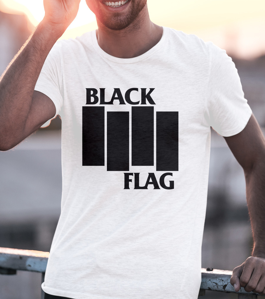 Black Flag Band Iconic Bar T-Shirt