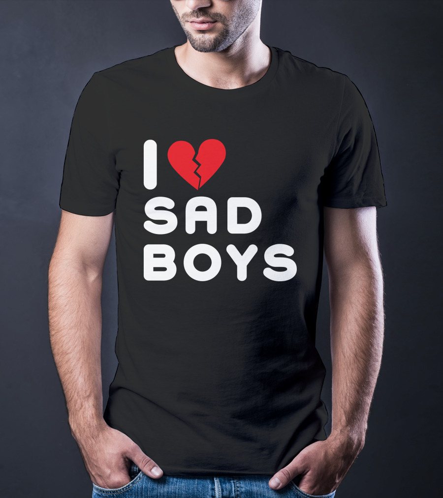 I Love Sad Boys Broken Heart T-Shirt
