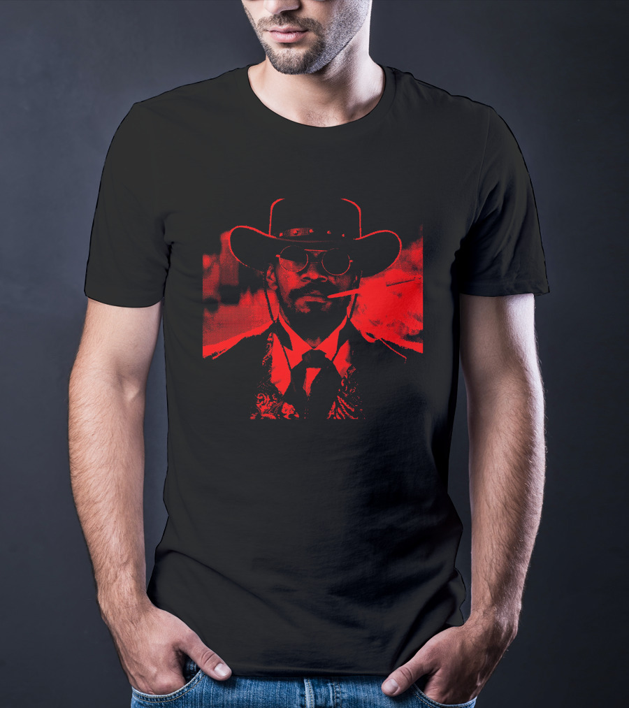 Django Unchained Red Suit Western Style Smoking Gunfighter T-Shirt