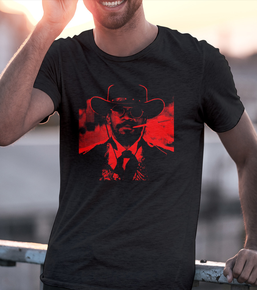 Django Unchained Red Suit Western Style Smoking Gunfighter T-Shirt