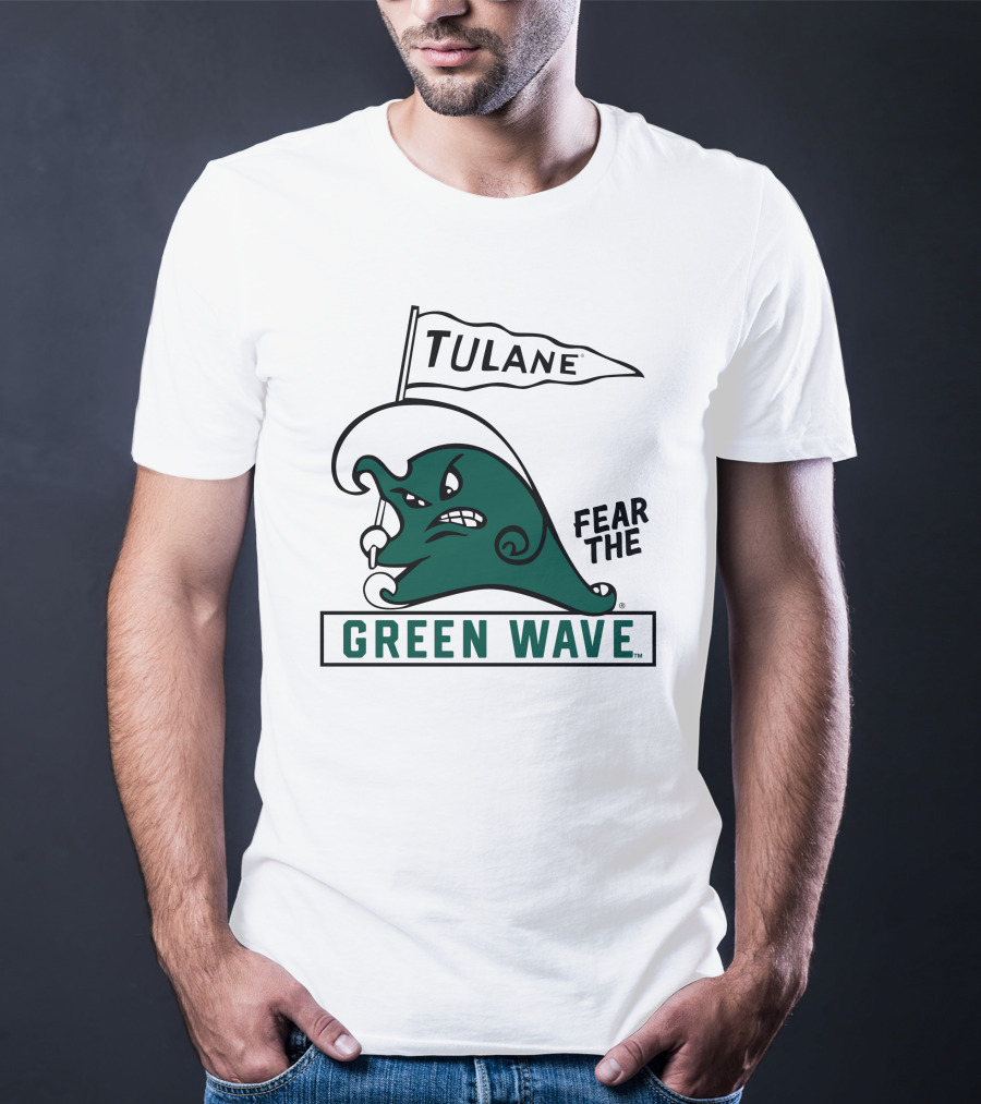Tulane Green Wave Fear The Green Wave Retro T-Shirt