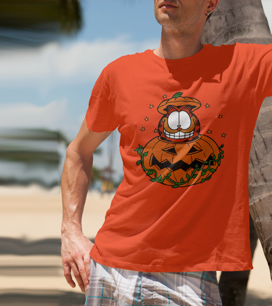 Garfield Jack-O'-Lantern Halloween Pumpkin T-Shirt
