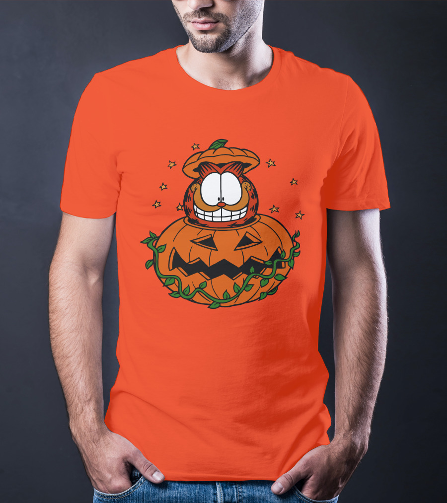 Garfield Jack-O'-Lantern Halloween Pumpkin T-Shirt
