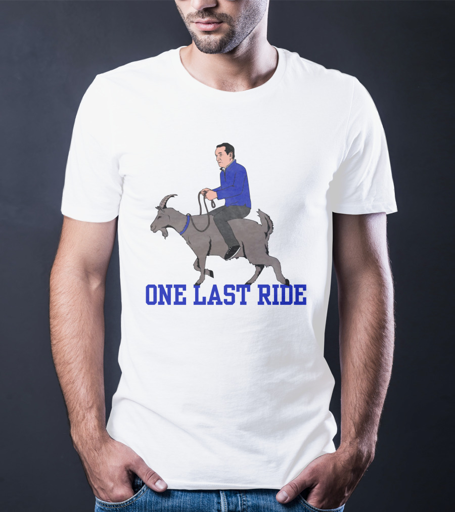 One Last Ride Goat Rider Blue T-Shirt