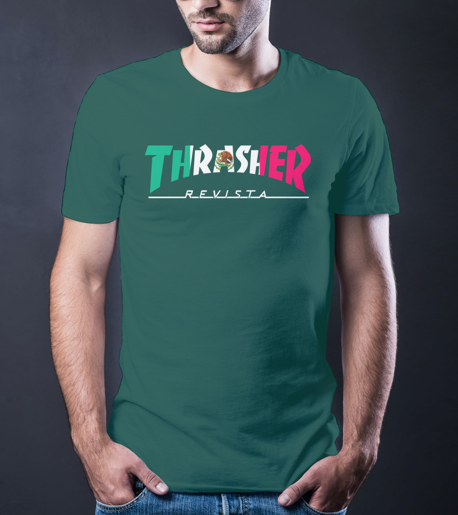 Thrasher Revista Mexican Flag Colors T-Shirt