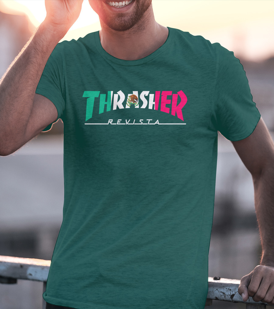Thrasher Revista Mexican Flag Colors T-Shirt