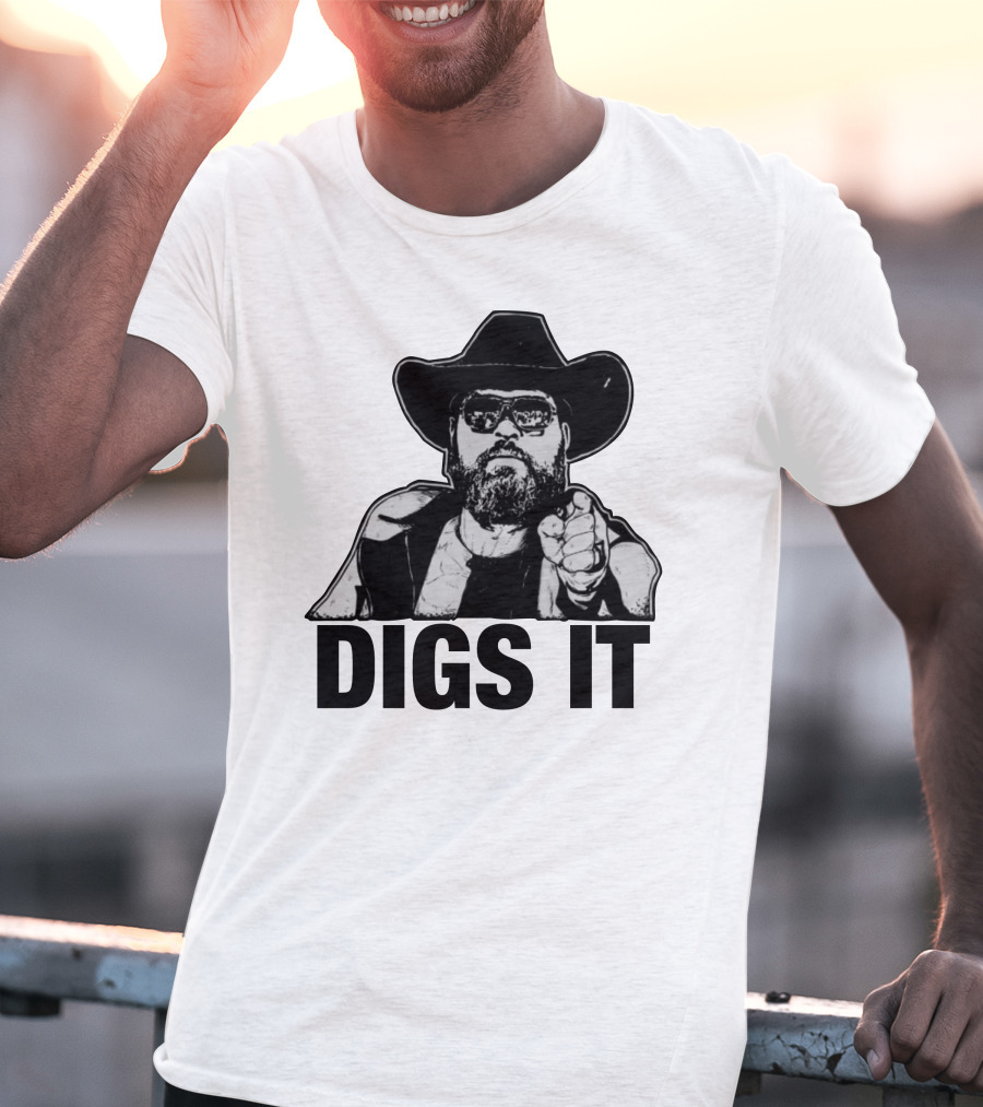Pat McAfee Cowboy Style Digs It Rugged Look T-Shirt