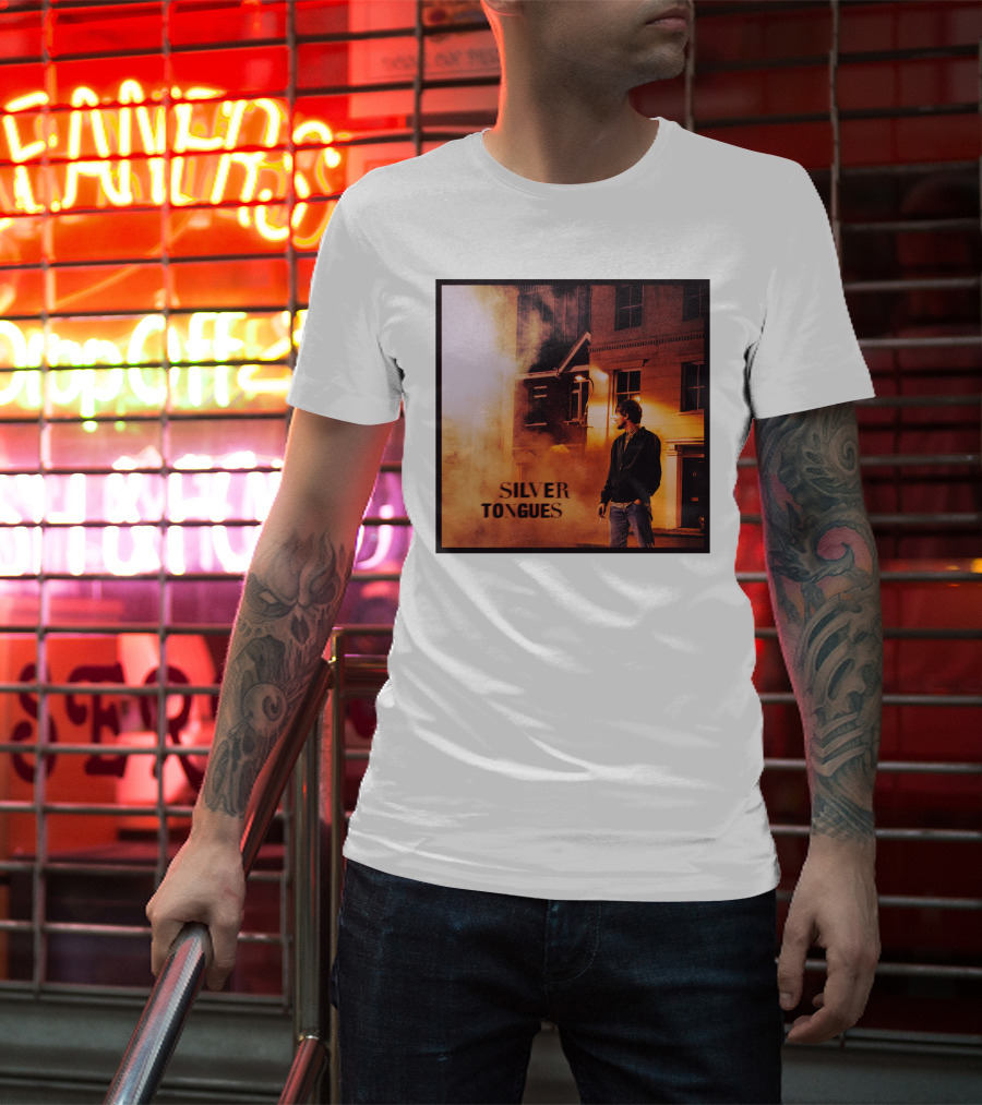 Silver Tongues Urban Night Scene T-Shirt