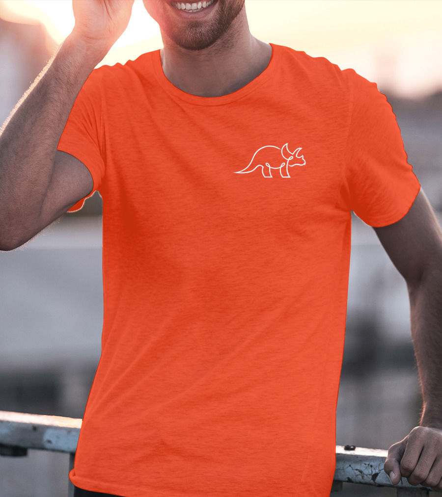 The Try Guys Dinosaur Outline Triceratops T-Shirt
