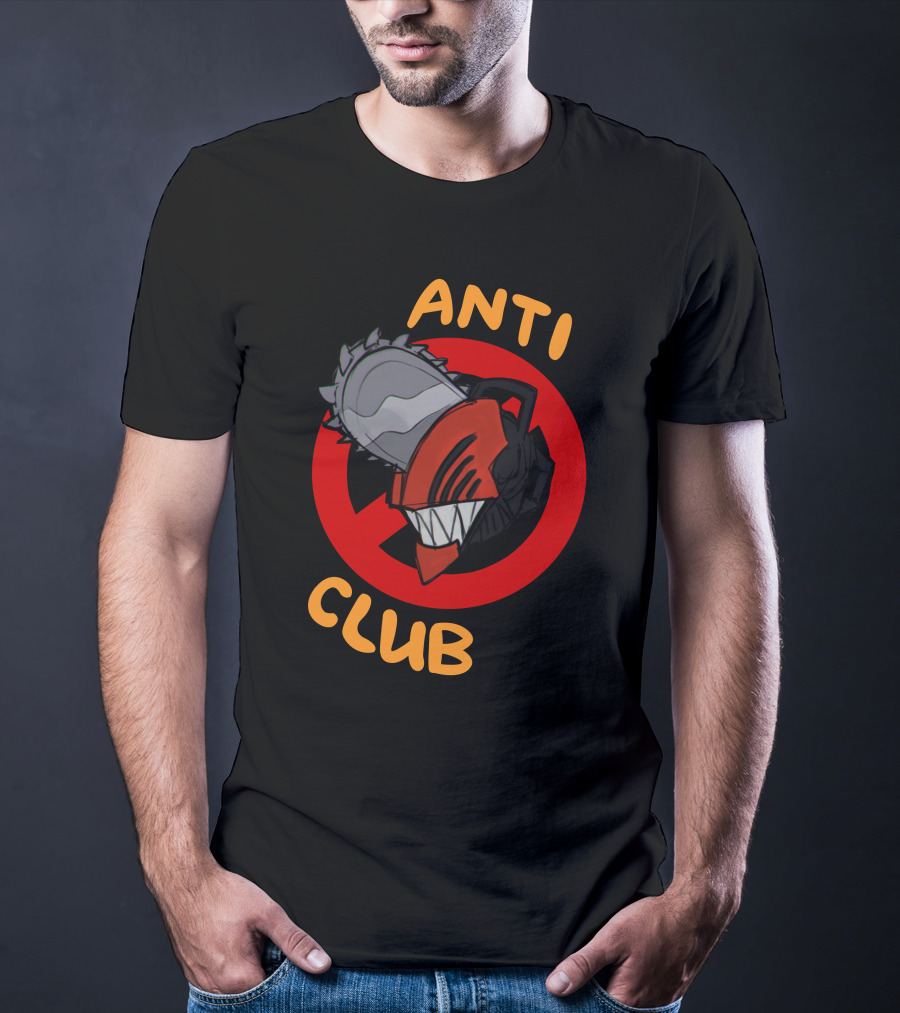 Chain Saw Man Anti Club Chainsaw Head With Red No Sign T-Shirt