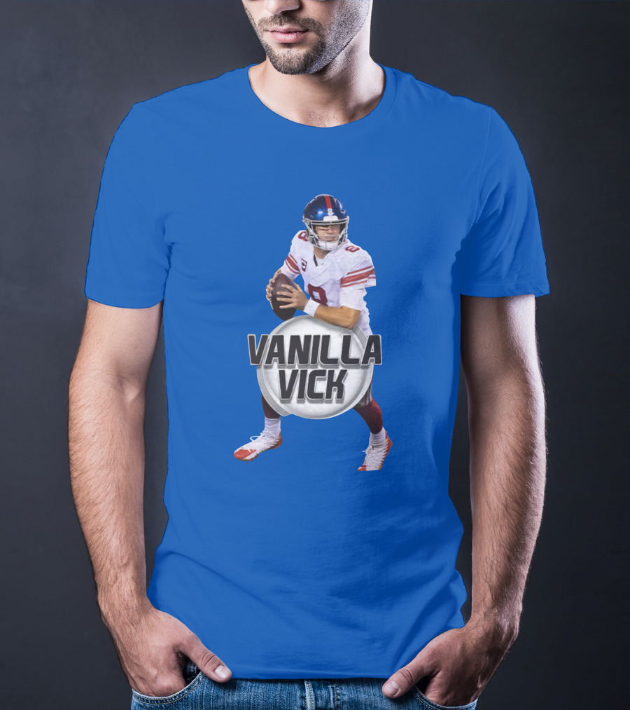 Vanilla Vick Football Quarterback Blue Jersey T-Shirt