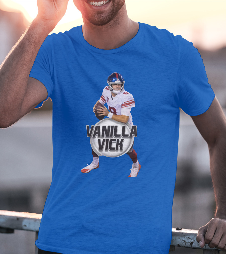 Vanilla Vick Football Quarterback Blue Jersey T-Shirt