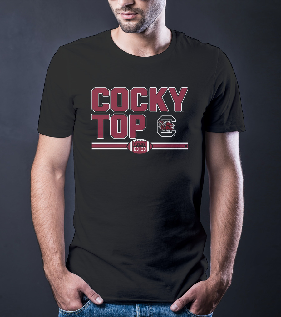 Cocky Top Gamecocks Victory 63-38 Football 11.19.22 T-Shirt
