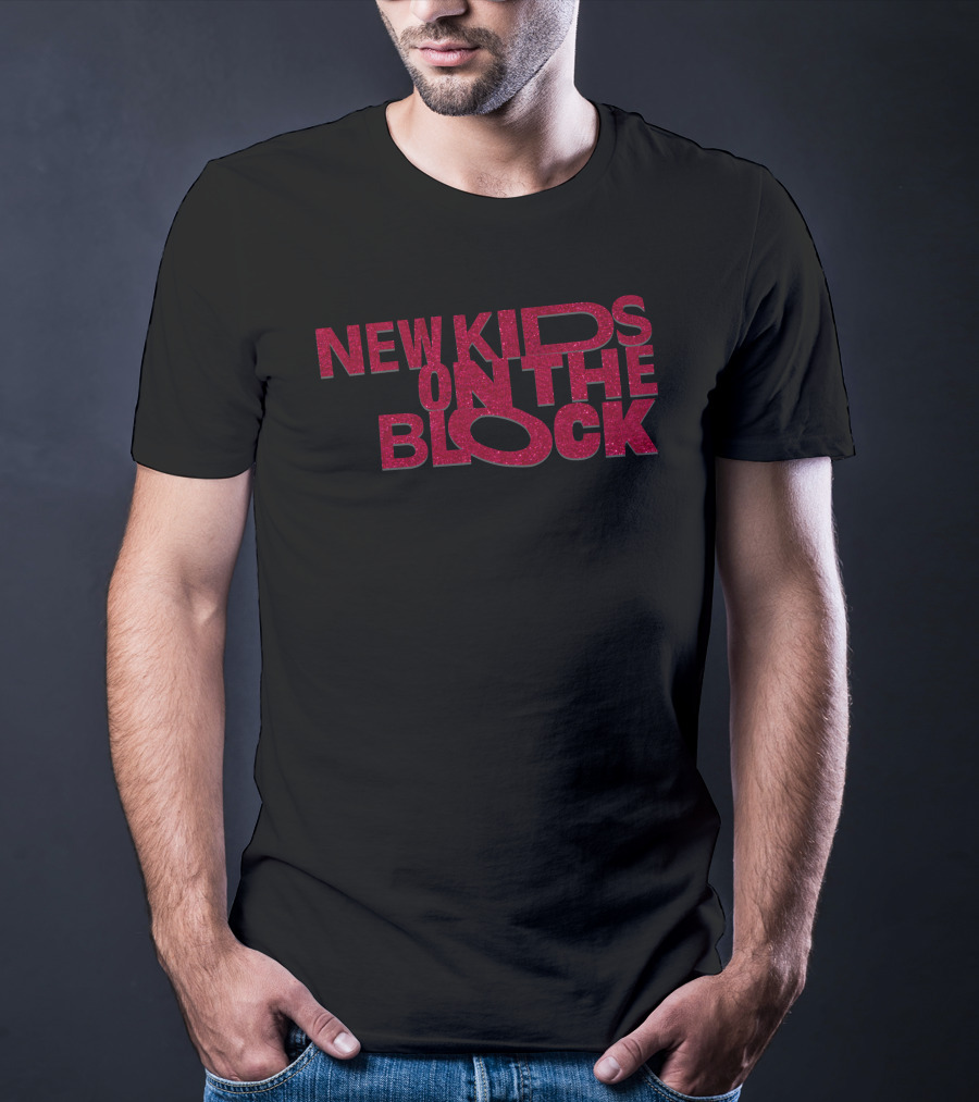 New Kids On The Block Vintage Glitter Lettering Classic T-Shirt