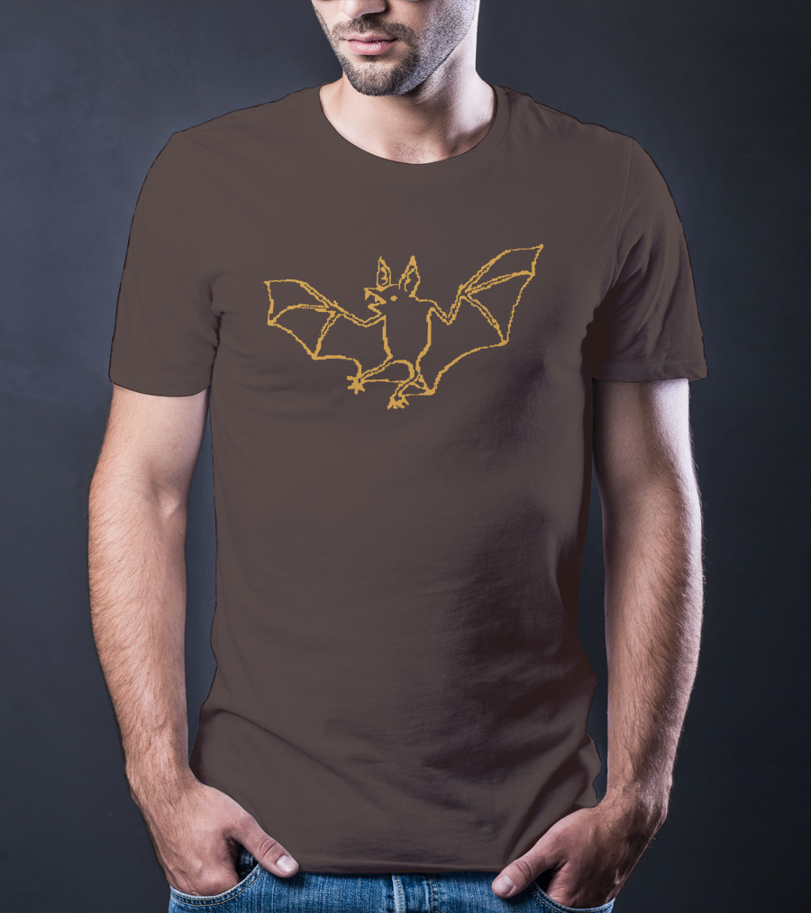 Cave Town Bat Sketch Knit T-Shirt