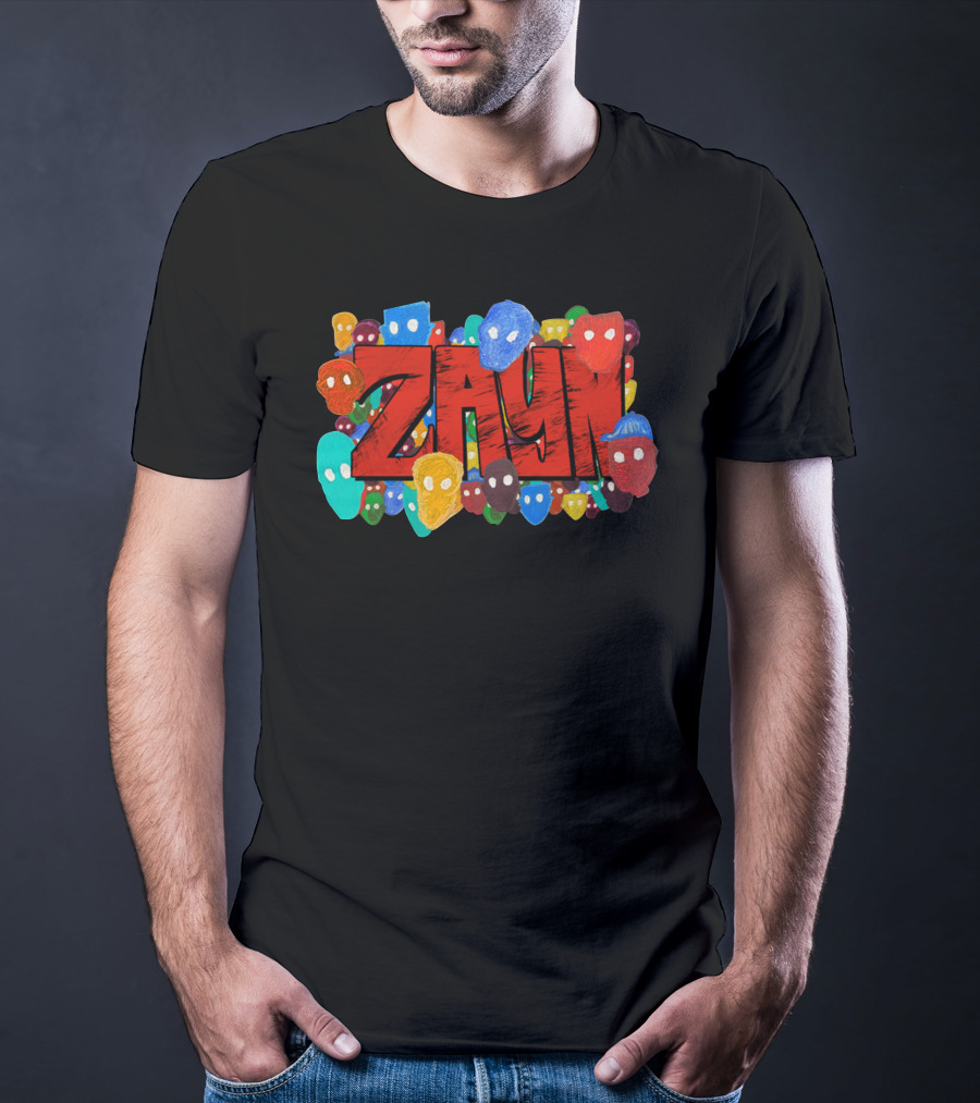Zayn Colorful Mask Faces T-Shirt