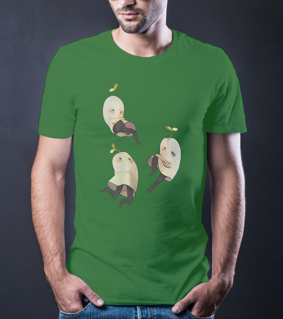 Some Silly Ghost Buddies With Sprouts And Black Tights T-Shirt