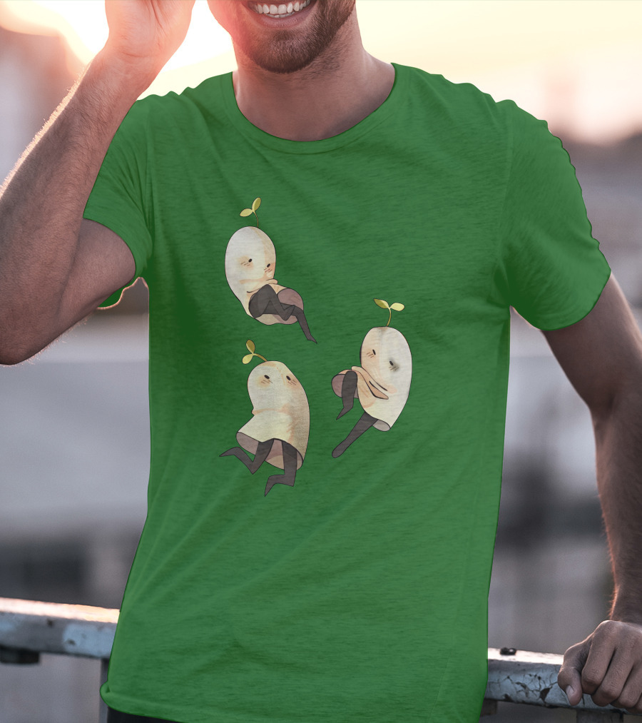 Some Silly Ghost Buddies With Sprouts And Black Tights T-Shirt